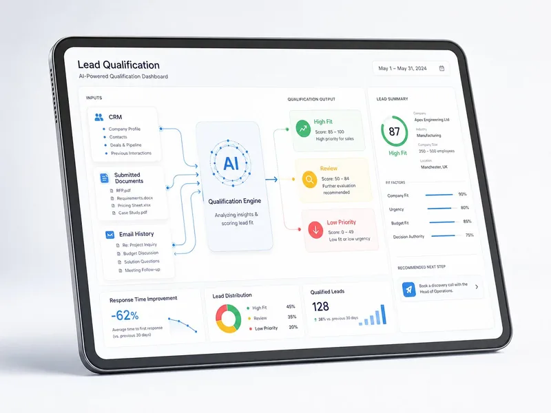 AI lead qualification system for UK B2B company